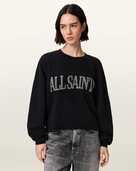  Allsaints Female Dash Lila Oversized Embroidered Sweatshirt, Size: Xs 
