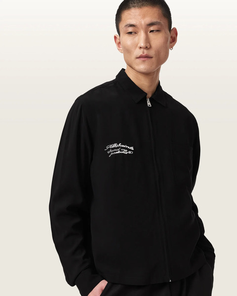  Allsaints Male Buck Oversized Embroidered Long Sleeve Jacket, Size: Xs 
