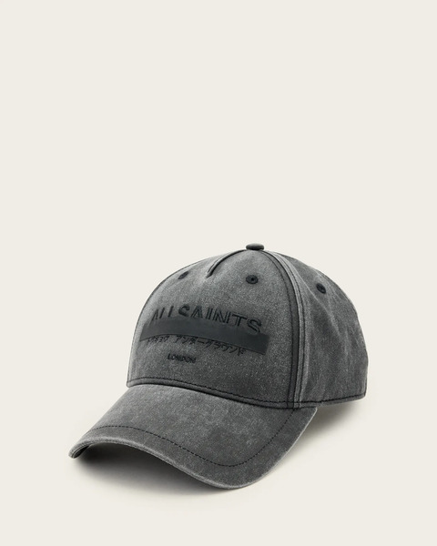  Allsaints Male Redact Logo Print Baseball Cap, Size: One Size 