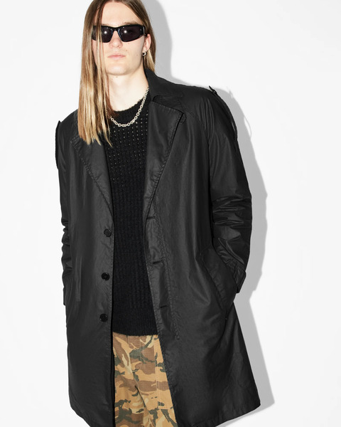 Allsaints Men's Allman Waxed Water Repellent Mac, Size: Xxl 