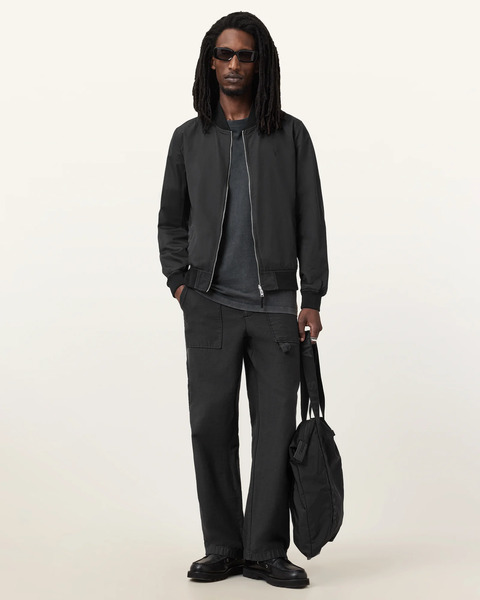  Allsaints Men's Bassett Reversible Ramskull Bomber Jacket, Size: L 