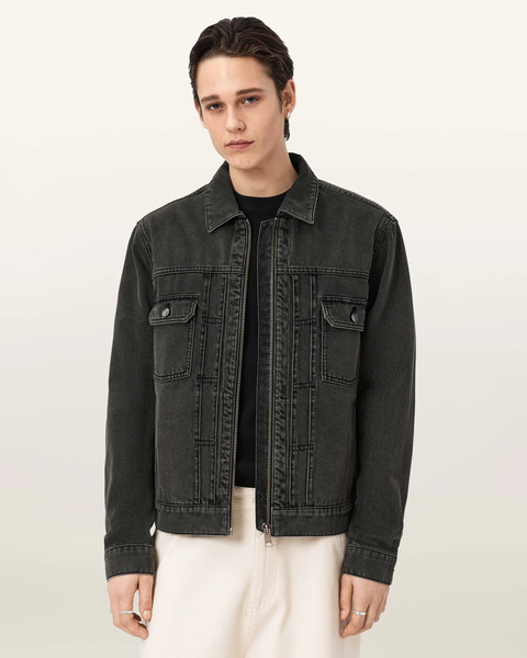  Allsaints Men's Brightmore Denim Jacket, Size: Xs 