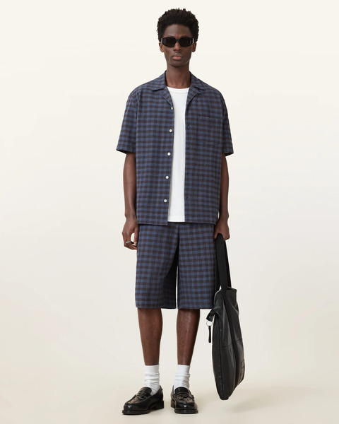  Allsaints Men's Cooper Check Shorts, Size: L 