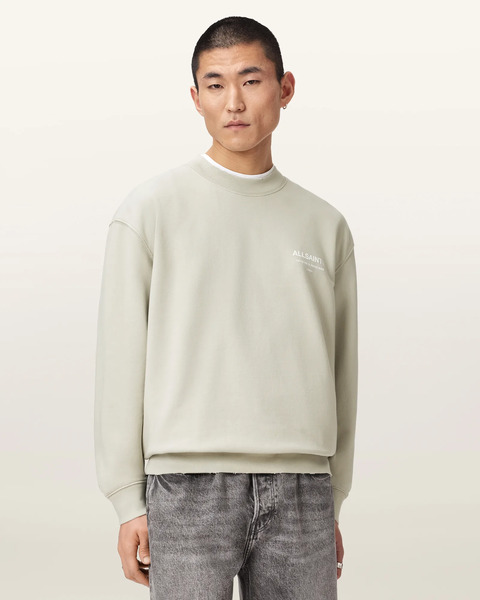  Allsaints Men's Dreamer Oversized Crew Neck Sweatshirt, Size: Xs 