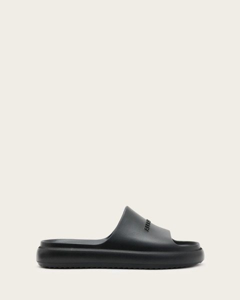  Allsaints Men's Dune Slip On Logo Sliders, Size: 8 