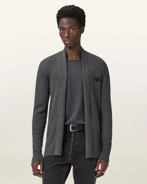  Allsaints Men's Lover Merino Open Cardigan, Size: Xs 