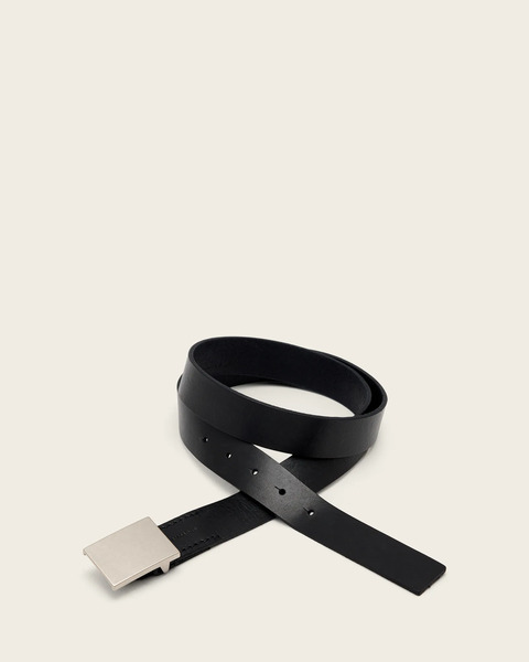  Allsaints Men's Lucas Leather Belt, Size: 30 