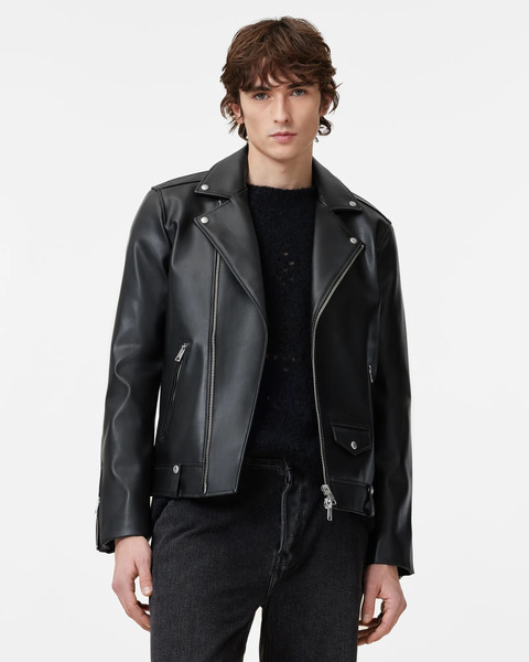  Allsaints Men's Milo Desserto Biker Jacket, Size: Xxl 