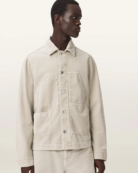  Allsaints Men's Mukesh Relaxed Fit Cord Shacket, Size: Xs 