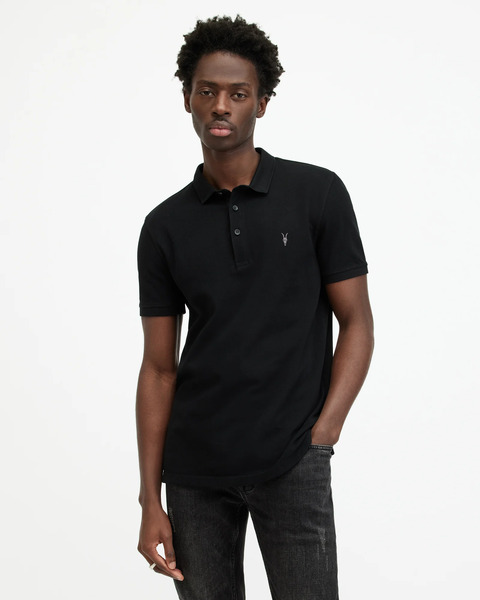  Allsaints Men's Reform Short Sleeve Polo Shirt, Size: Xs 