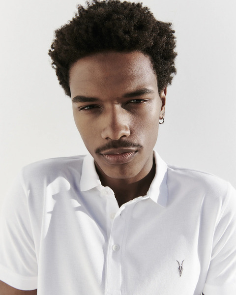  Allsaints Men's Reform Short Sleeve Polo Shirt, Size: Xs 