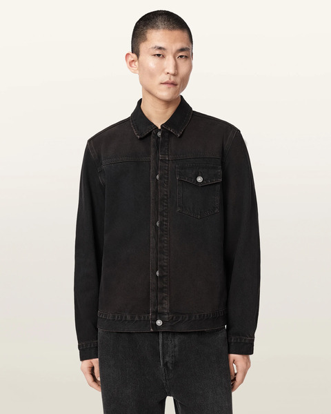  Allsaints Men's Roth Long Sleeve Denim Jacket, Size: Xxl 