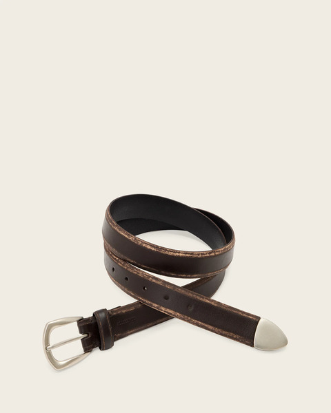  Allsaints Men's Seth Leather Belt, Size: 30 