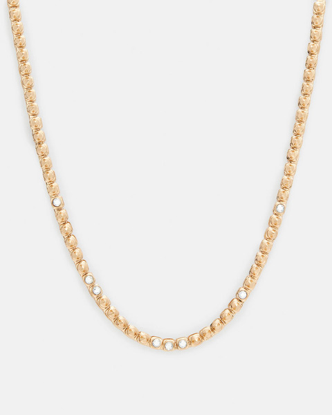  Allsaints Women's Bobbie Box Chain Studded Necklace, One Size 