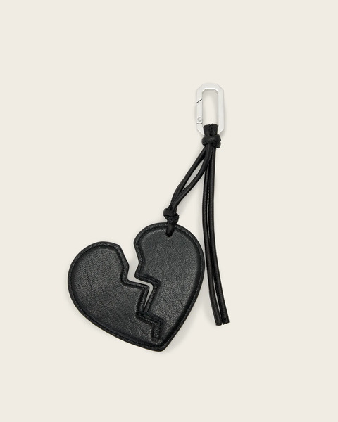  Allsaints Women's Broken Heart Leather Keyring, One Size 
