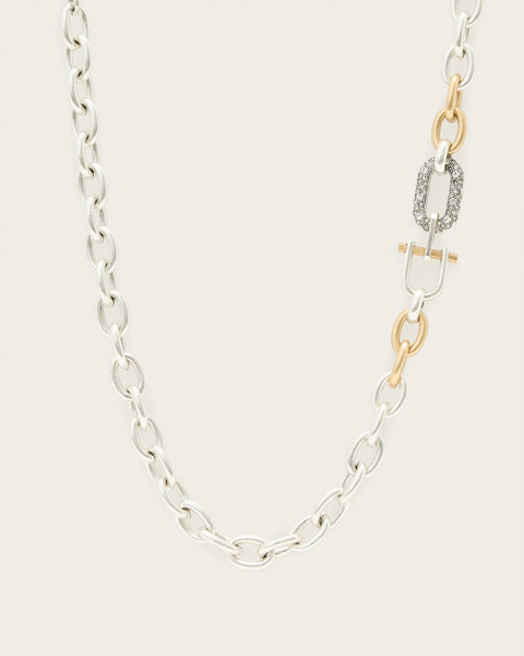  Allsaints Women's Cadence Two Tone Chain Necklace, One Size 
