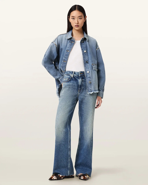  Allsaints Women's Ember Flared Denim Jeans, Size: 27 