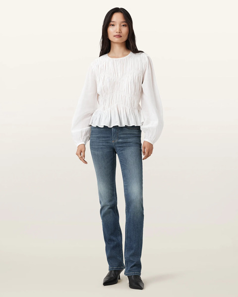  Allsaints Women's Haldan Denim Bootcut Jeans, Size: 25 