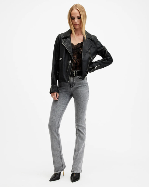  Allsaints Women's Haldan Slim Bootcut Stretch Denim Jeans, Size: 30 