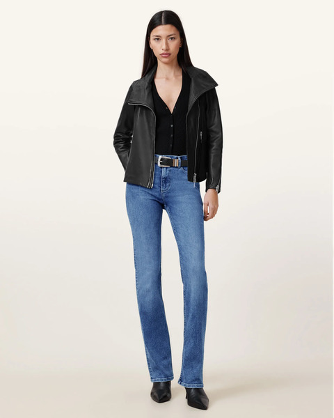  Allsaints Women's Haldan Slim Bootcut Stretch Denim Jeans, Size: 28 