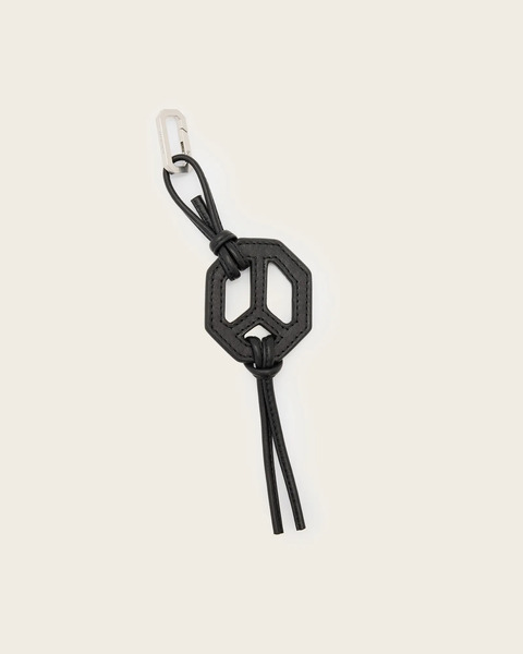  Allsaints Women's Leather Peace Keyring, One Size 
