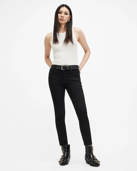  Allsaints Women's Miller Size Me Stretch Denim Jeans, Size: M 
