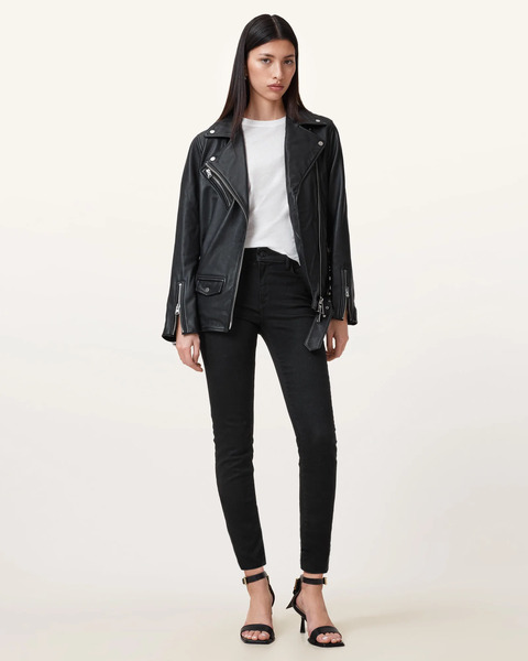  Allsaints Women's Miller Size Me Stretch Denim Jeans, Size: S 