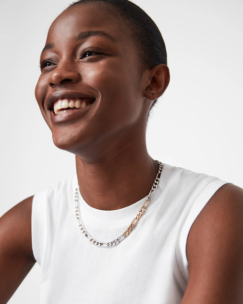  Allsaints Women's Mix Chain Link Necklace, One Size 