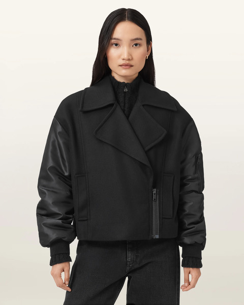  Allsaints Women's Orla Wool Jacket, Size: 16 