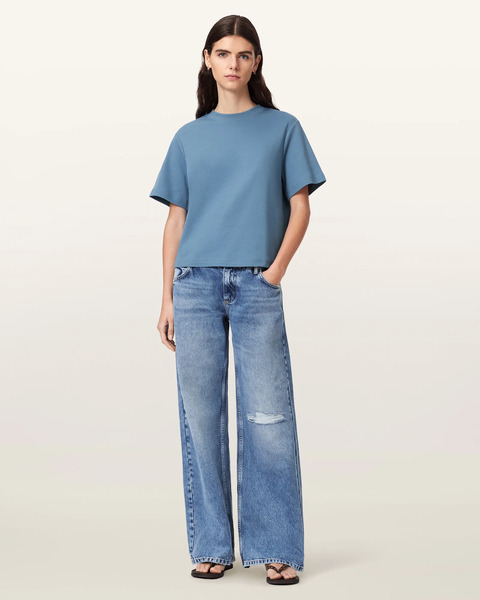  Allsaints Women's Tia Wide Leg Denim Jeans, Size: 31 