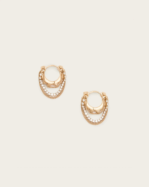  Allsaints Women's Trudy Small Chain Hoop Earrings, One Size 