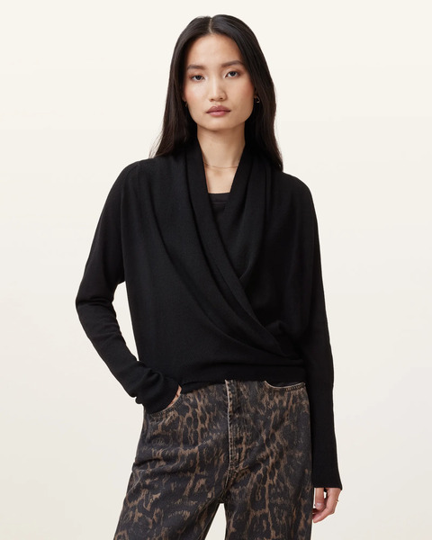  Allsaints Women's Wasson Pirate Lightweight Merino Cardigan, Size: Xs 