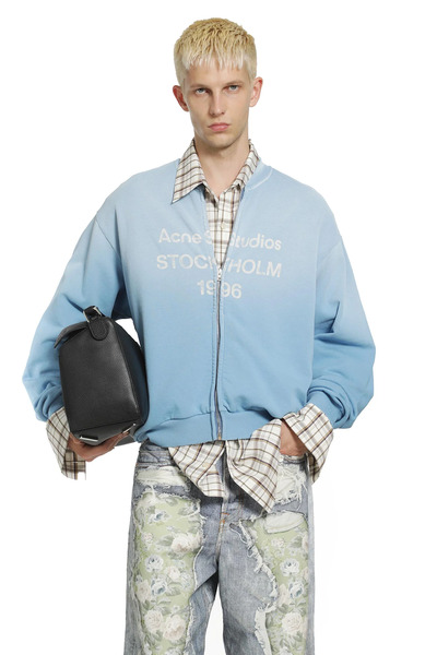  Washed Zip-up Cardigan 