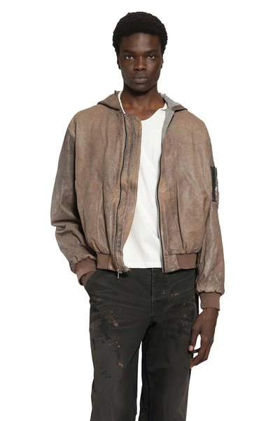  Leather Bomber Jacket 