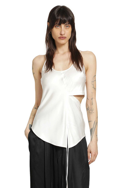  Cut-out Top In Satin 
