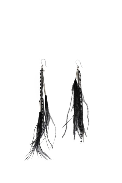  Goia Earrings With Chains And Feathers 
