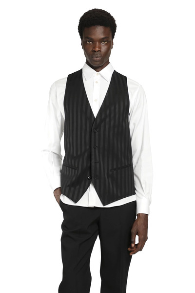  Juikko Striped Satin Waistcoat 