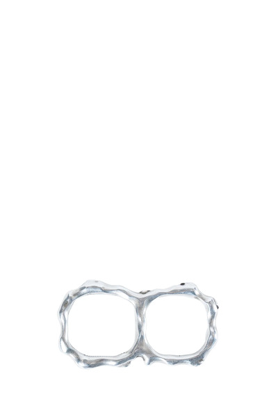  Lenja Futuristic Fine Thorn Double Ring 