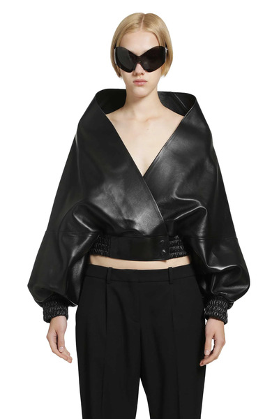  Wrap Jacket In Smooth Light Lambskin 