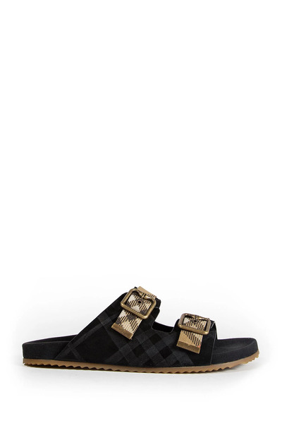  Double Buckle Checked Sandals 