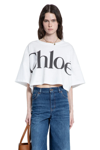  Cropped Boxy Faded Logo T-shirt 