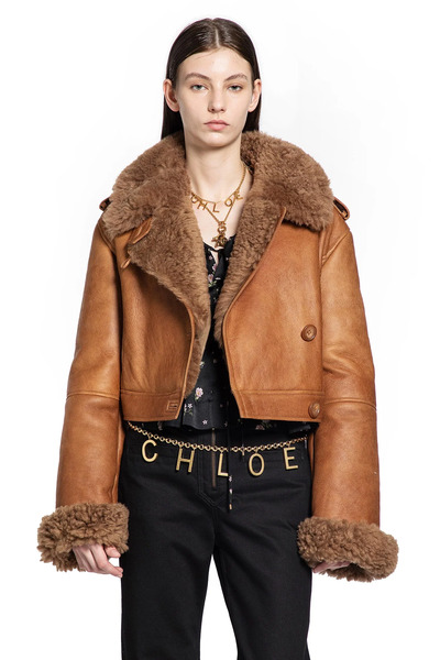  Cropped Shearling Jacket 