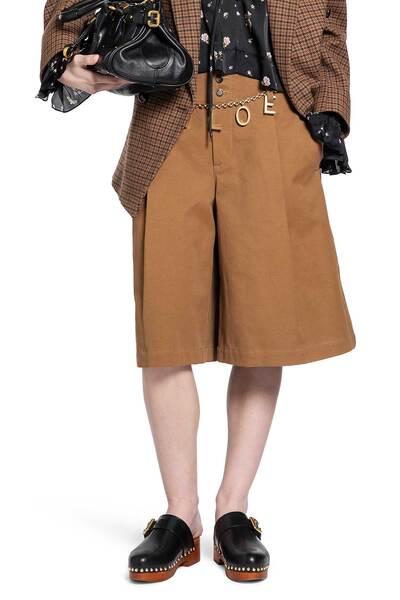  High-rise Wide Leg Bermuda Shorts 