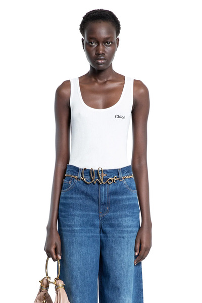  Ribbed Jersey Logo Tank Top 