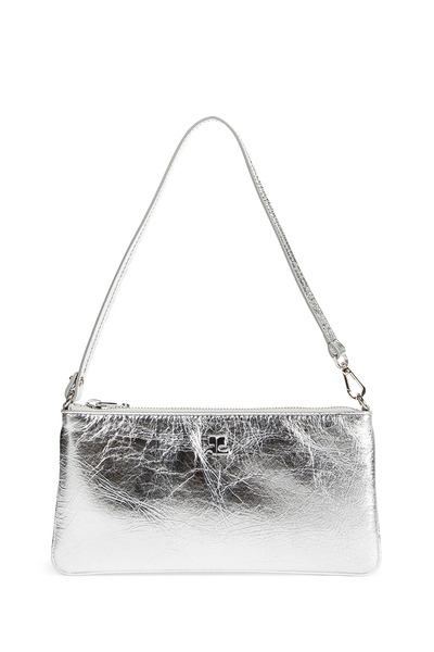  Zipped Silver Leather Pouch 