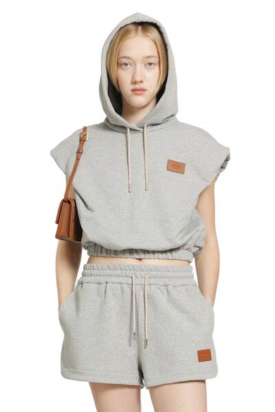  Cropped Jersey Sweatshirt 