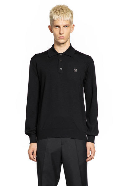  Stretch Wool Polo Shirt With Collar 