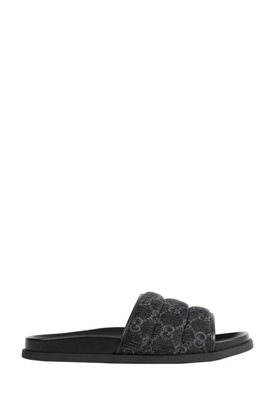  Jacquard Denim Slides 