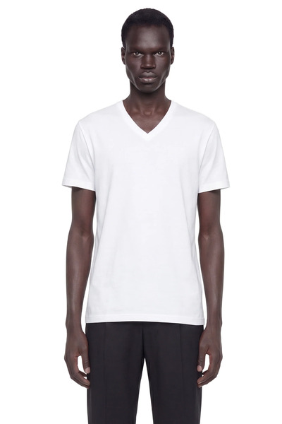  Modal Jersey V-neck T-shirt 