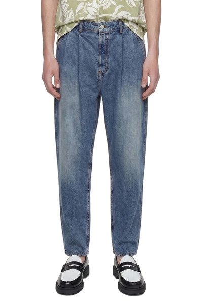  Pleated Denim Pants 